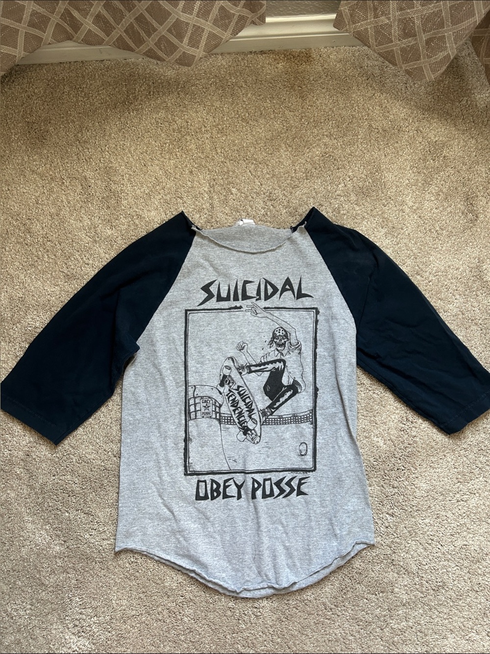 OBEY Tee - Gray & Navy